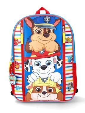 Paw Patrol Kids Backpack with Blue, Red and Yellow Character Trio